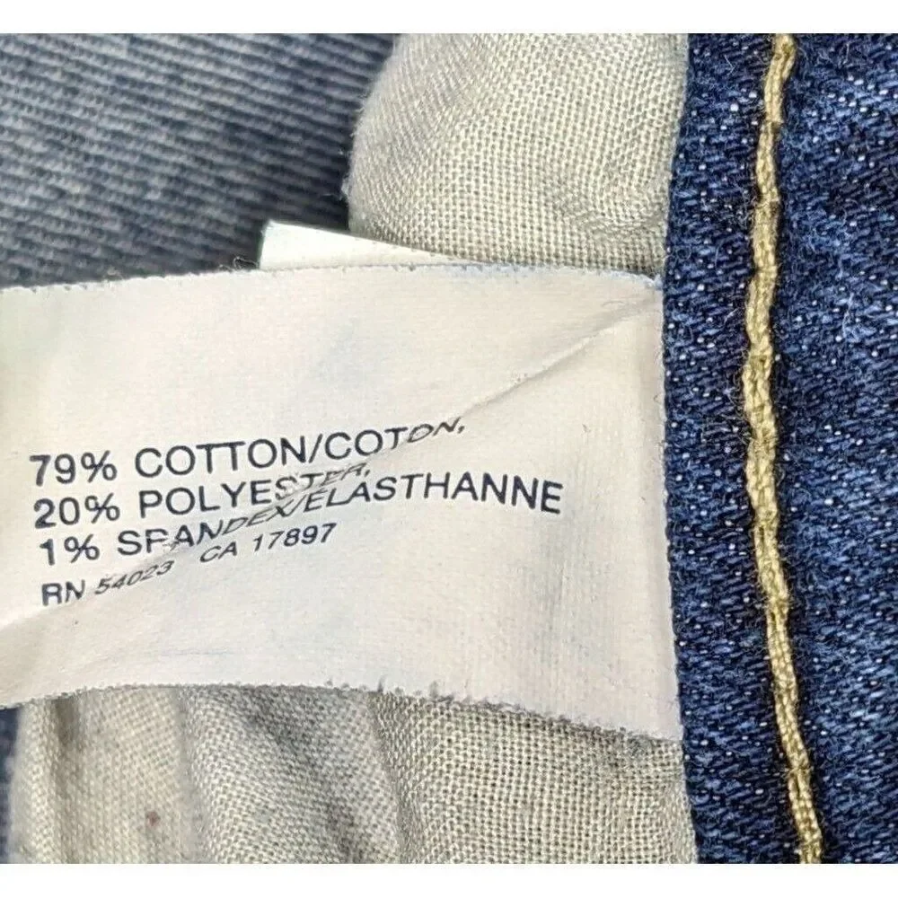 Gap Womens Size 0 / 25 R‎ Super Skinny Whiskered Premium Denim Blue Jeans